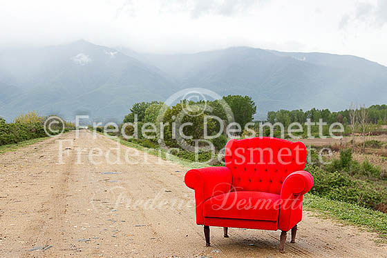 Chair near lake Kerkeni