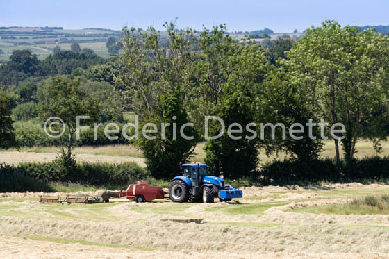 tractor bailling hay-93